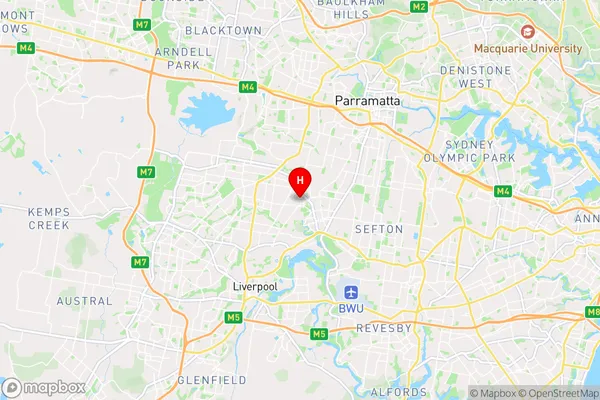 Fairfield,New South Wales Area Map