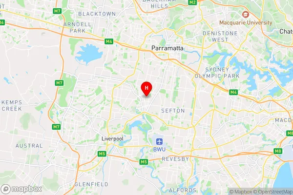 Fairfield East,New South Wales Area Map