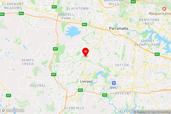 Fairfield West,New South Wales Area Map