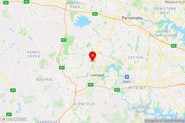 Cabramatta West,New South Wales Area Map