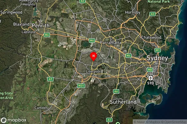 Canley Heights,New South Wales Satellite Map