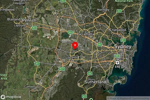 Canley Vale,New South Wales Satellite Map