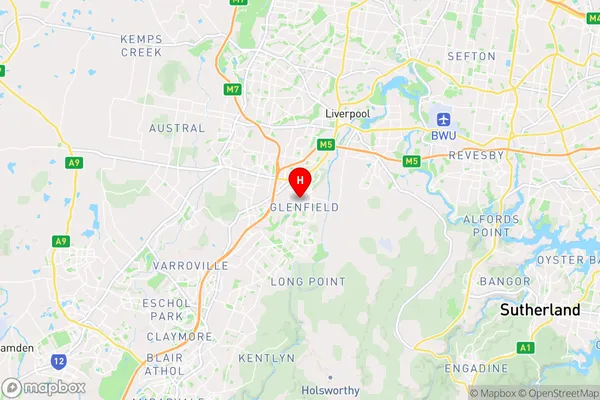 Glenfield,New South Wales Area Map