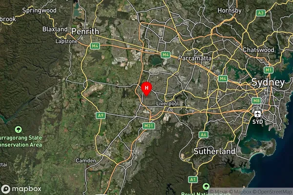 Green Valley,New South Wales Satellite Map