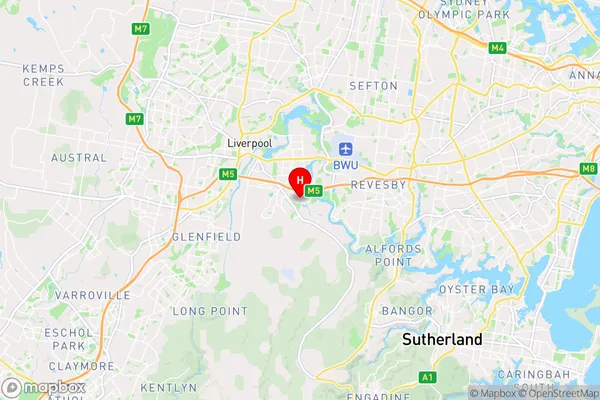 Hammondville,New South Wales Area Map