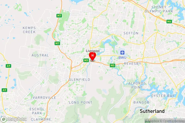 Moorebank,New South Wales Area Map