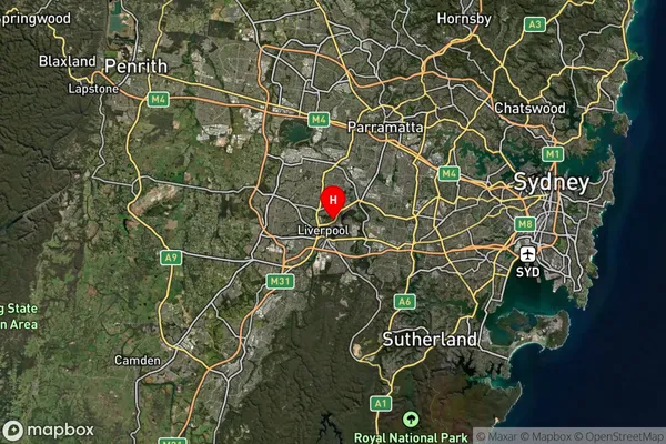 Warwick Farm,New South Wales Satellite Map