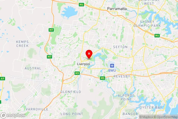 Warwick Farm,New South Wales Area Map