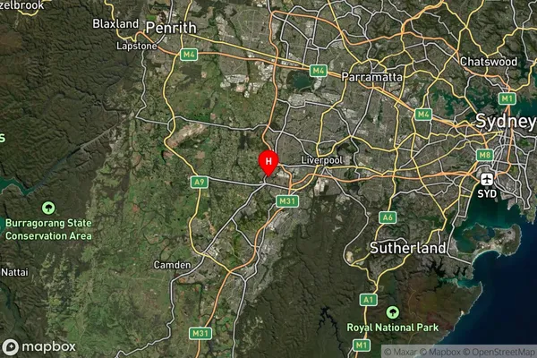 Horningsea Park,New South Wales Satellite Map