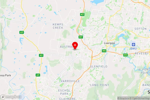 West Hoxton,New South Wales Area Map