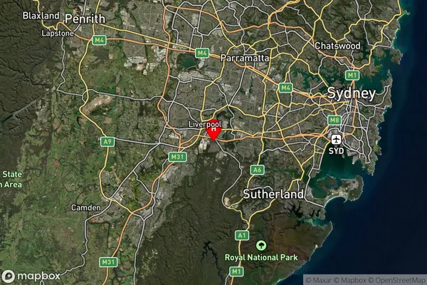 Wattle Grove,New South Wales Satellite Map