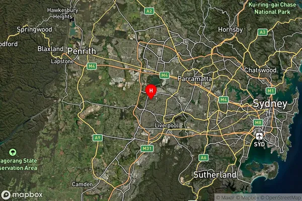 Bossley Park,New South Wales Satellite Map