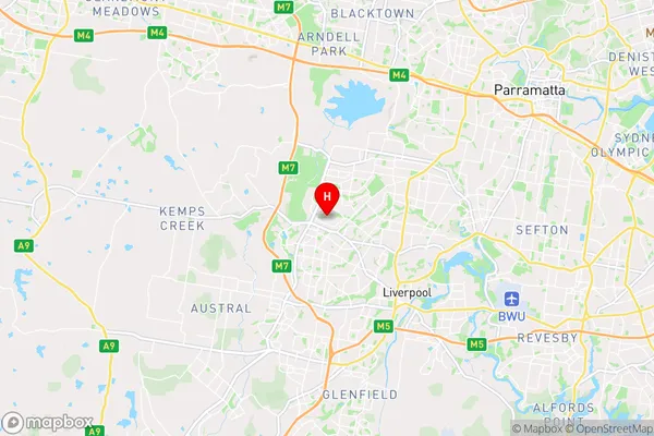 Edensor Park,New South Wales Area Map