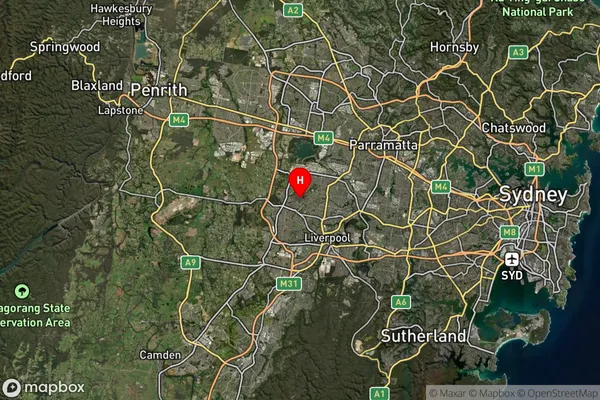 Greenfield Park,New South Wales Satellite Map