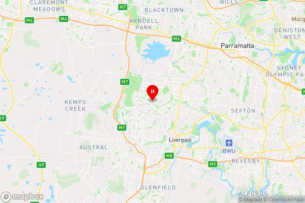 Greenfield Park,New South Wales Area Map