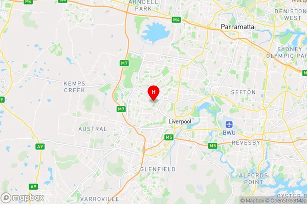 Bonnyrigg,New South Wales Area Map