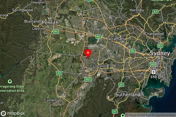 Bonnyrigg Heights,New South Wales Satellite Map