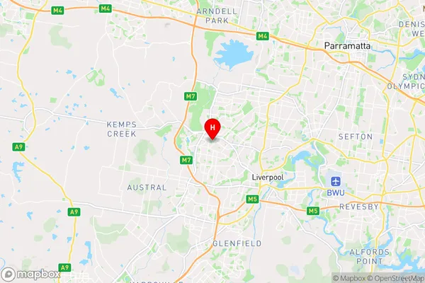 Bonnyrigg Heights,New South Wales Area Map