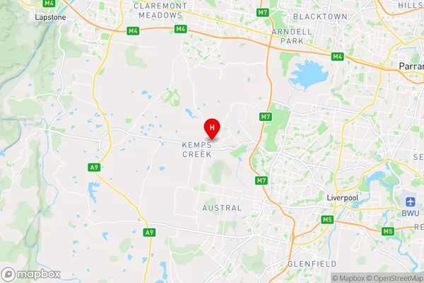 Kemps Creek,New South Wales Area Map