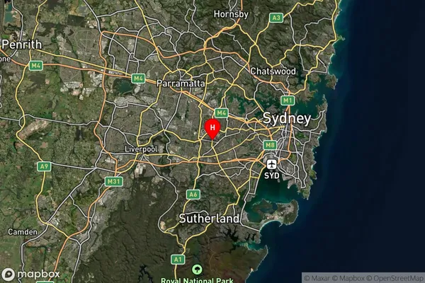 Greenacre,New South Wales Satellite Map