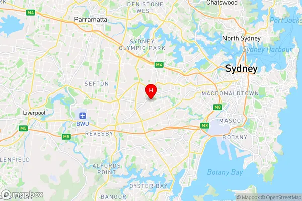 Belfield,New South Wales Area Map