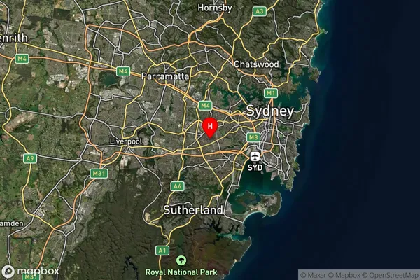 Belmore,New South Wales Satellite Map