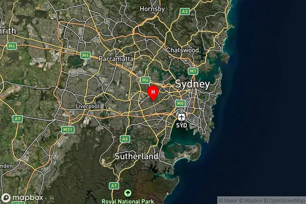 Campsie,New South Wales Satellite Map