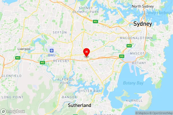 Roselands,New South Wales Area Map