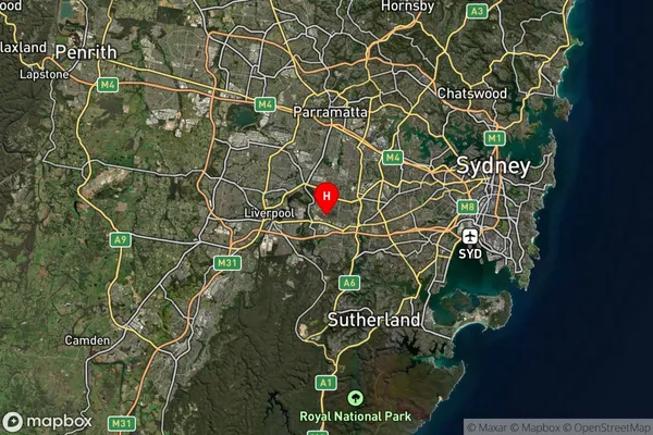 Bankstown Airport,New South Wales Satellite Map