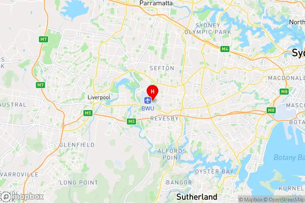 Bankstown Airport,New South Wales Area Map