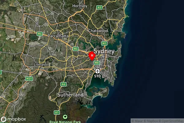 Marrickville,New South Wales Satellite Map