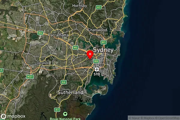 Marrickville South,New South Wales Satellite Map