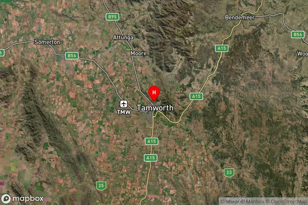 North Tamworth,New South Wales Satellite Map