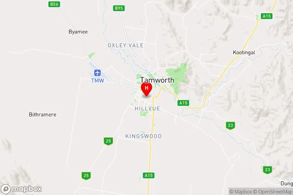 Tamworth South,New South Wales Area Map