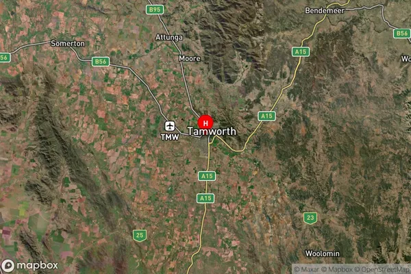 West Tamworth,New South Wales Satellite Map