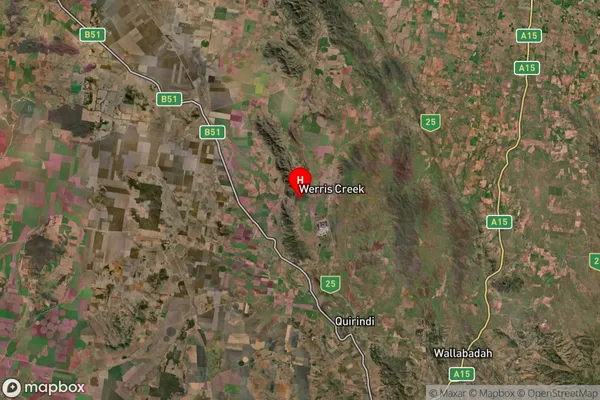 Werris Creek,New South Wales Satellite Map