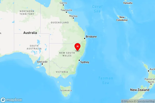 Werris Creek,New South Wales Region Map