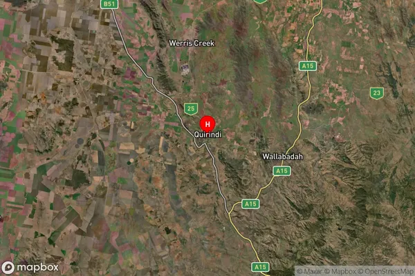 Quirindi,New South Wales Satellite Map