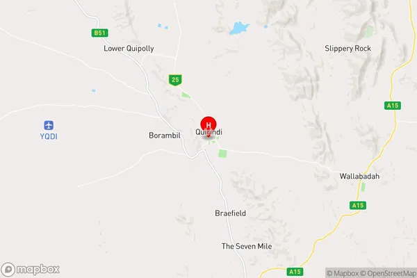 Quirindi,New South Wales Area Map