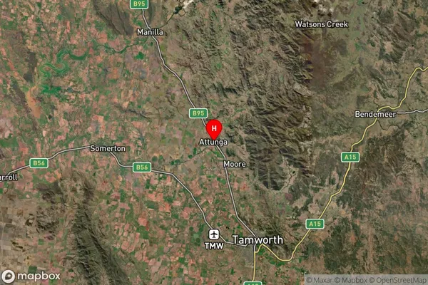 Attunga,New South Wales Satellite Map