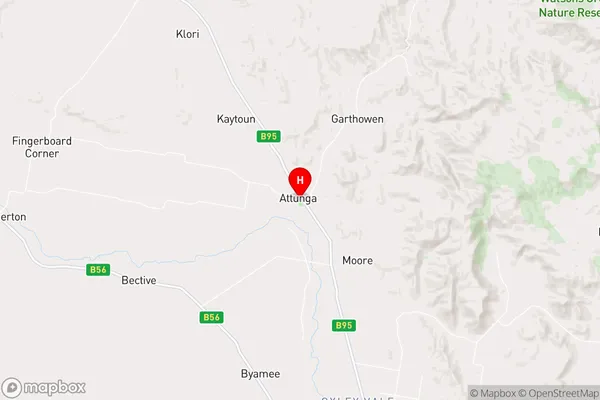 Attunga,New South Wales Area Map