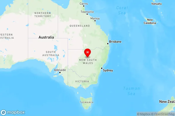 New England Mc,New South Wales Region Map