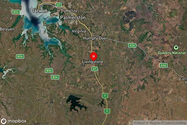 Livingstone,Northern Territory Satellite Map