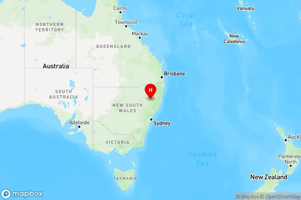 Moonbi,New South Wales Region Map