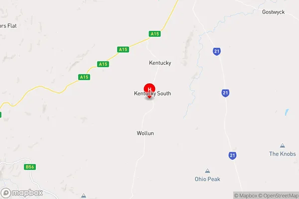 Kentucky South,New South Wales Area Map