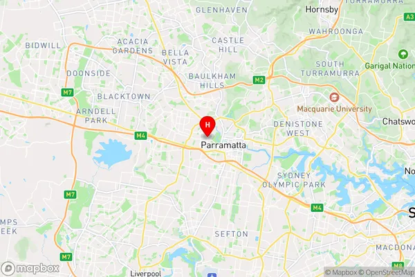 Westmead,New South Wales Area Map