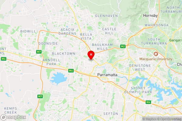 Old Toongabbie,New South Wales Area Map