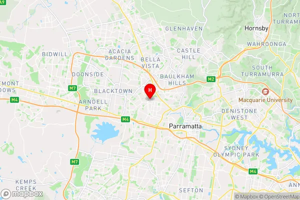 Toongabbie,New South Wales Area Map