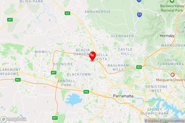 Kings Langley,New South Wales Area Map