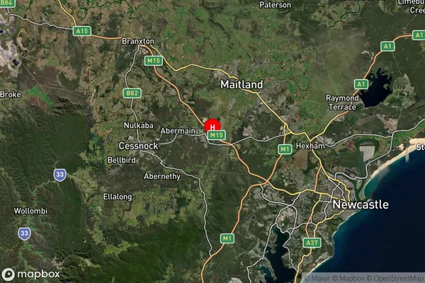 Stanford Merthyr,New South Wales Satellite Map